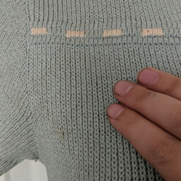 1950s 1960s St John for Saks 5th Avenue Blue Knit Dress - Picture 5 of 9